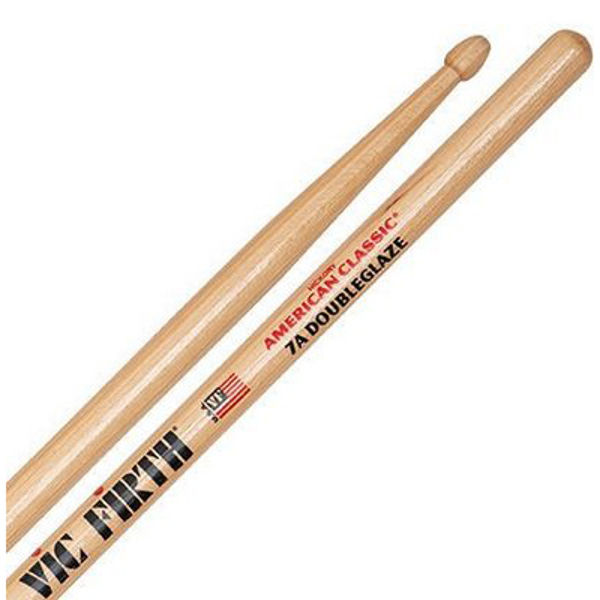Trommestikker Vic Firth American Classic 7ADG Hickory, Double Glaze, Wood Tip