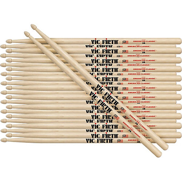 Trommestikker Vic Firth American Classic 85A, Hickory, Wood Tip, 12 Par