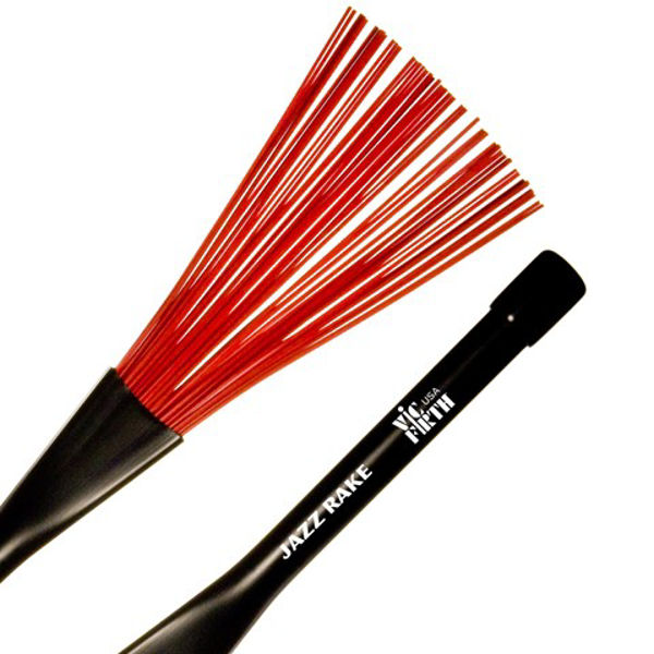 Visper Vic Firth BJR, Jazz Rake m/Plasthåndtak, Red