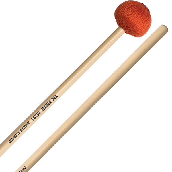 Vibrafonkøller Vic Firth M291, Anders Åstrand, Medium Soft, Orange, Rattan Handle