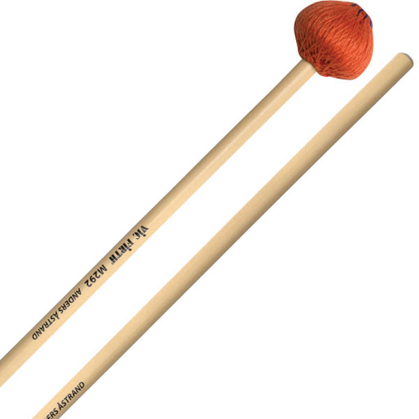 Vibrafonkøller Vic Firth M292, Anders Åstrand, Medium, Orange, Rattan Handle