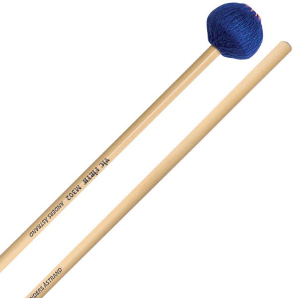 Vibrafonkøller Vic Firth M302, Anders Åstrand, Medium, Blue, Rattan Handle