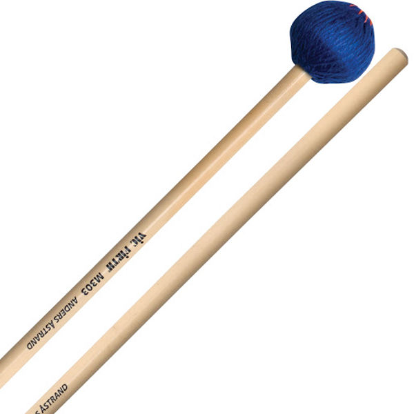 Vibrafonkøller Vic Firth M303, Anders Åstrand, Medium Hard, Blue, Rattan Handle