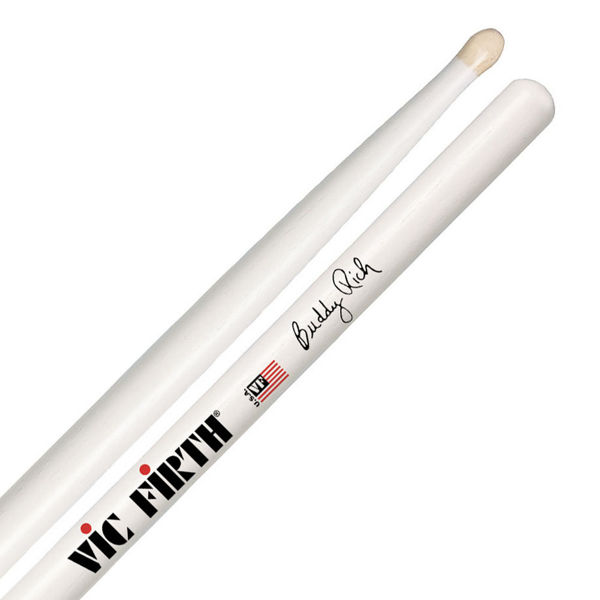 Trommestikker Vic Firth Signature Buddy Rich SBR, White Hickory, Wood Tip