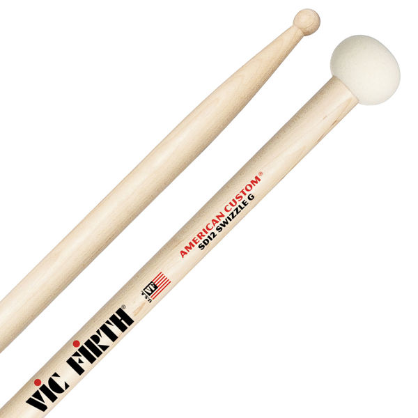 Trommestikker Vic Firth American Custom SD12 Swizzle G Maple, Wood Tip