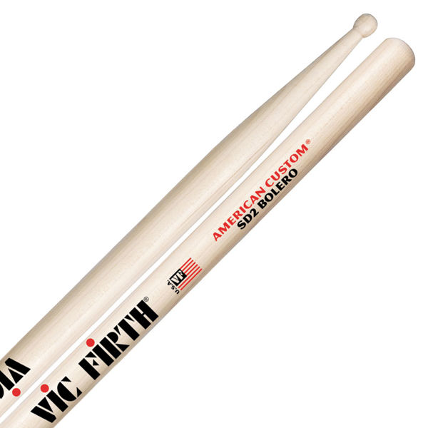 Trommestikker Vic Firth American Custom SD2 Bolero Maple, Wood Tip