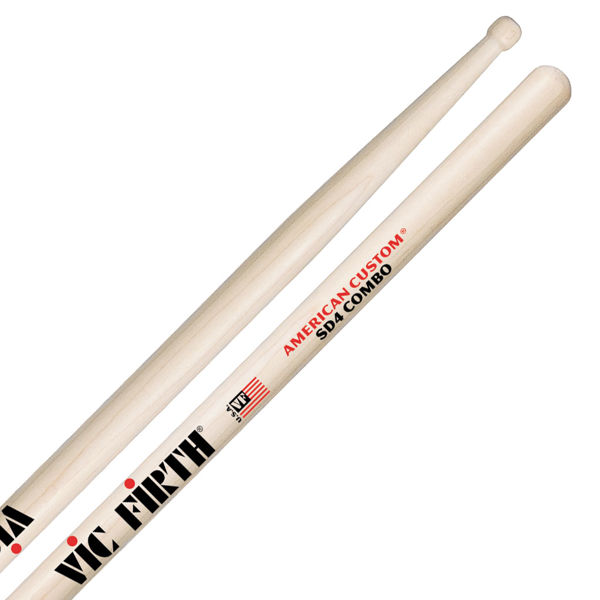 Trommestikker Vic Firth American Custom SD4 Combo Maple, Wood Tip