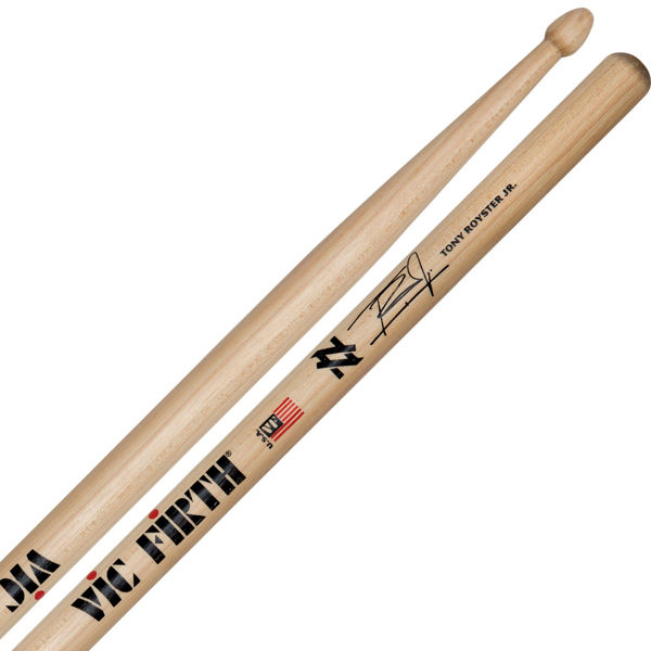 Trommestikker Vic Firth Signature Tony Royster Jr. STR2, Hickory, Wood Tip