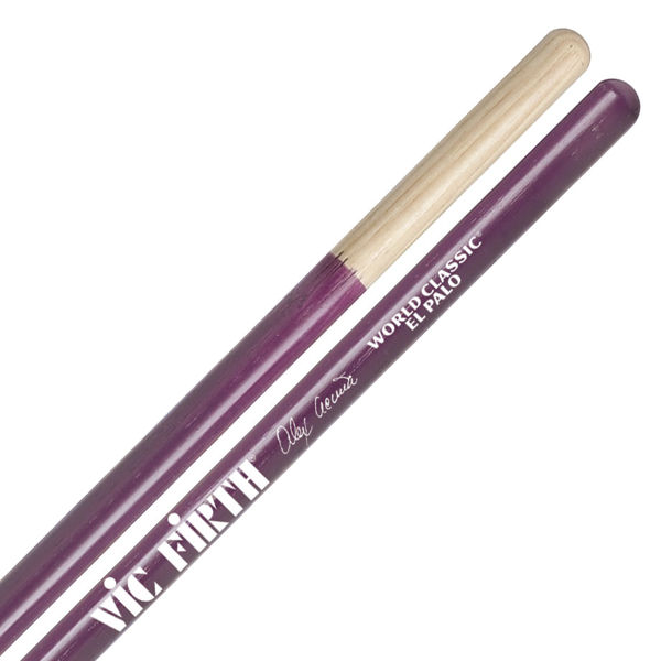 Timbalestikker Vic Firth Signature Alex Acuna SAA2, El Palo, Purple Hickory