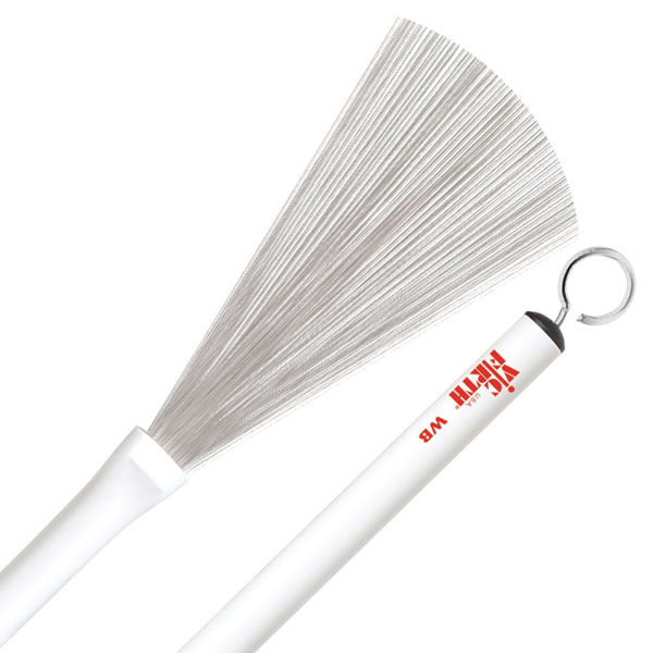 Visper Vic Firth WB, Jazz Brush m/Plasthåndtak, White