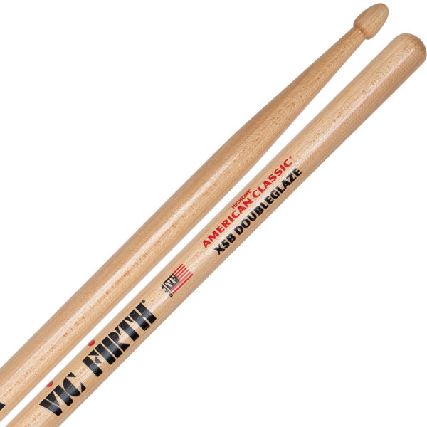 Trommestikker Vic Firth American Classic X5BDG Hickory, Double Glaze, Wood Tip