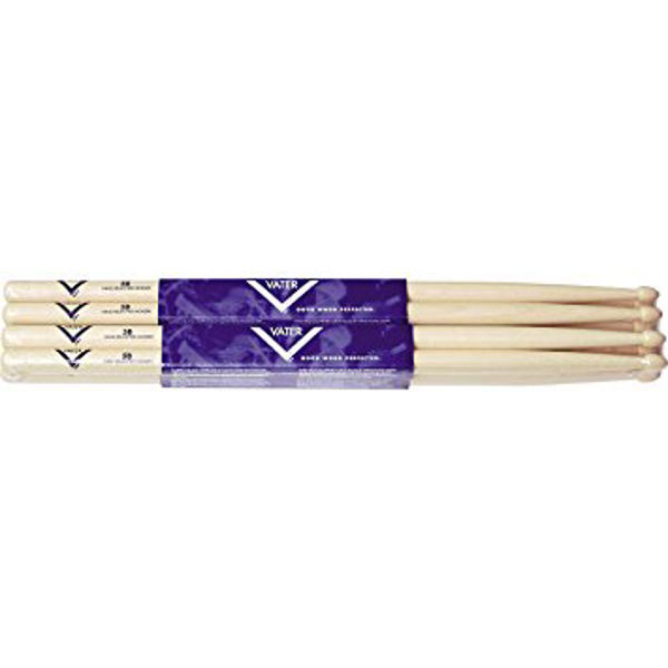 Trommestikker Vater Amercian Hickory 5B, VH5BW, Wood Tip, 4 Par