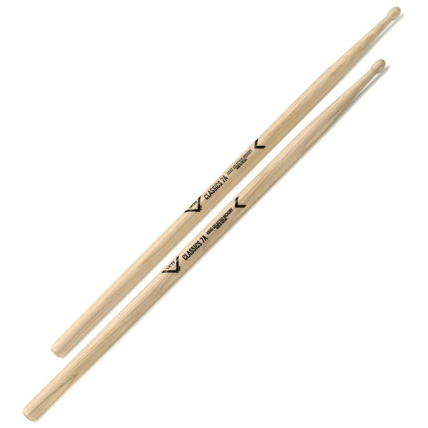 Trommestikker Vater American Hickory Classics 7A, VH7AW, Wood Tip