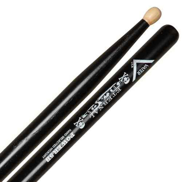 Trommestikker Vater Eternal Black 5B, Power, VHEBP5BW, Hickory, Wood Tip