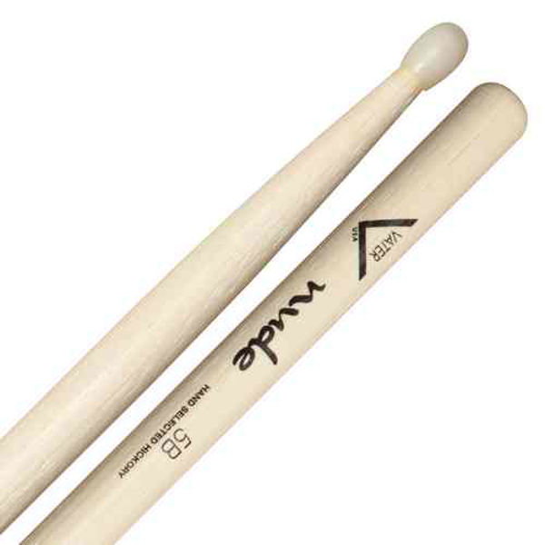 Trommestikker Vater Nude 5BN, WHN5BN, Hickory, Nylon Tip