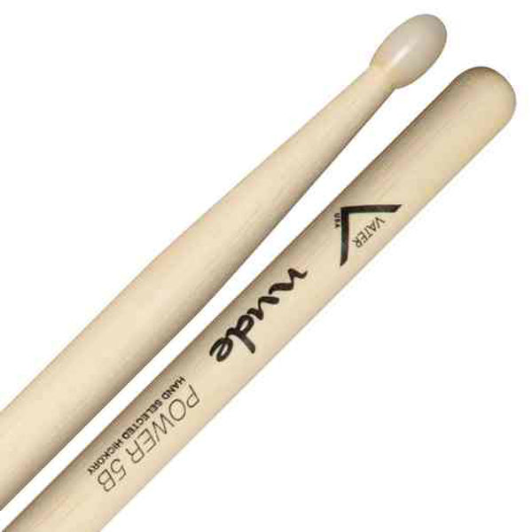 Trommestikker Vater Nude 5BN, Power, WHN5BN, Hickory, Nylon Tip