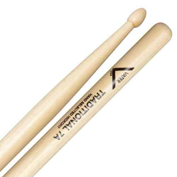 Trommestikker Vater American Hickory 7A, Traditional, VHT7AW, Wood Tip