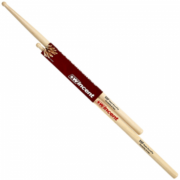 Trommestikker Wincent Maple RoundTip 55FMRT Fusion, Wood Tip