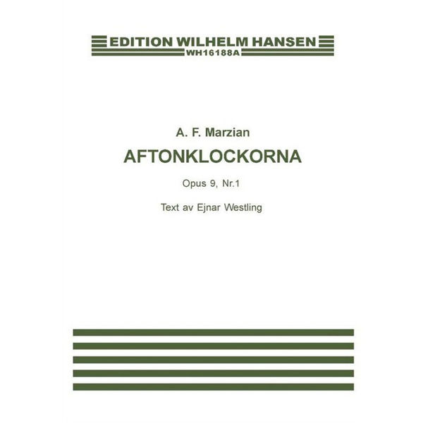 Aftonklockorna Op. 9 Nr. 1, Marzian, Piano og tekst (Evening Chimes/Aftenklokker)