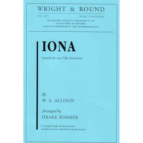 Iona - Eb-soloist and Piano. Allison arr Drake Rimmer