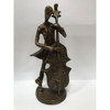 Statue Copper Figurine: Double Bass Player