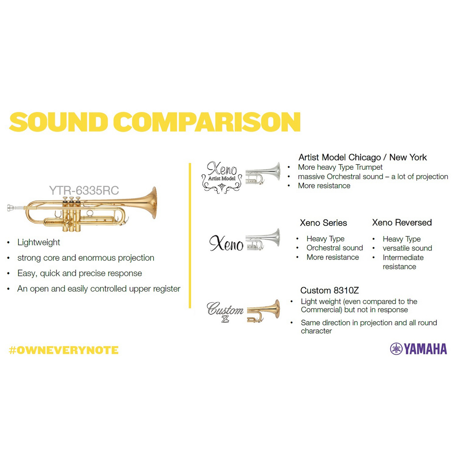 Trompet Bb Yamaha YTR6335RC Commercial MusikkMiljø