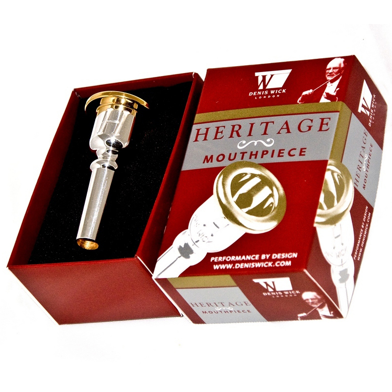 Munnstykke Kornett Denis Wick Heritage 1B Sølv med Gullrim|Musikk-Miljø
