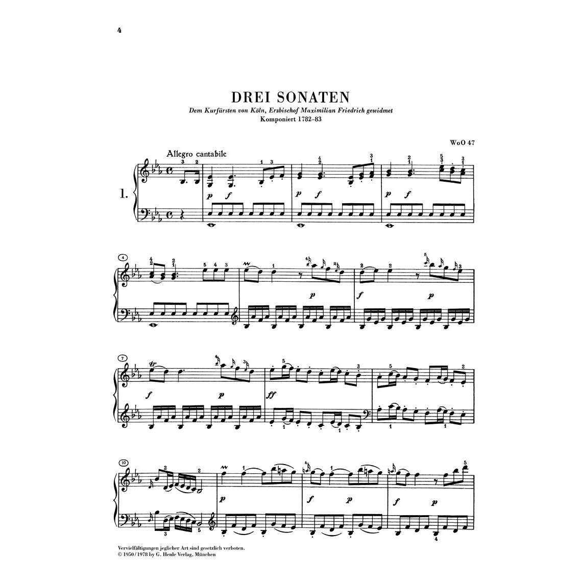 3 Piano Sonatas WoO 47 [Kurfürsten], Ludwig van Beethoven. Piano solo