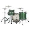 Slagverk Ludwig Classic Oak Fab 22 Shell Pack, m/Triad Mount, Green Sparkle