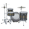 Slagverk Ludwig Legacy Mahogany 110th Anniversary Flash Diamond Inlay Charcoal, 22 Shell Pack, Mahogany