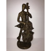 Statue Copper Figurine: Double Bass Player