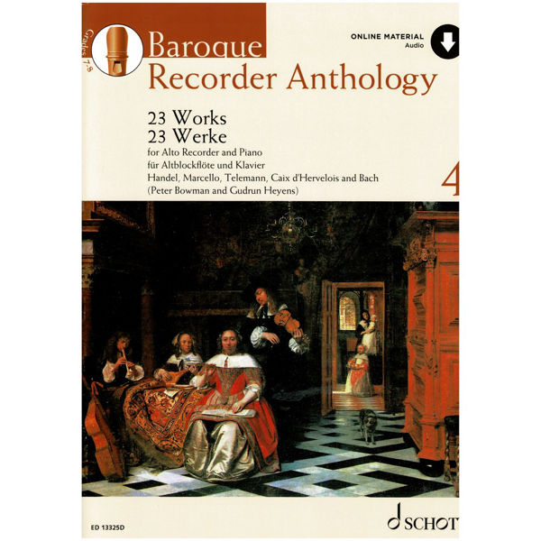 Baroque Recorder Anthology 4, 23 pieces for Alto Recorder and Piano