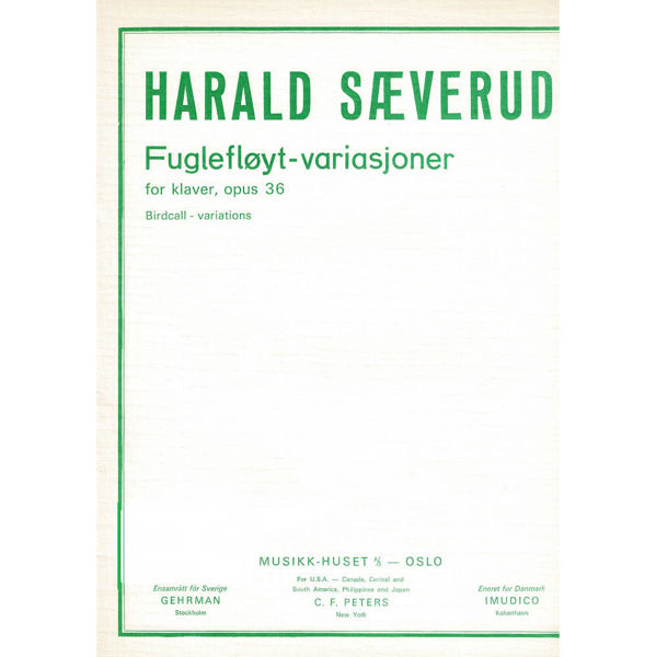 Fuglefløyt-Variasjoner Op. 36, Harald Sæverud - Piano