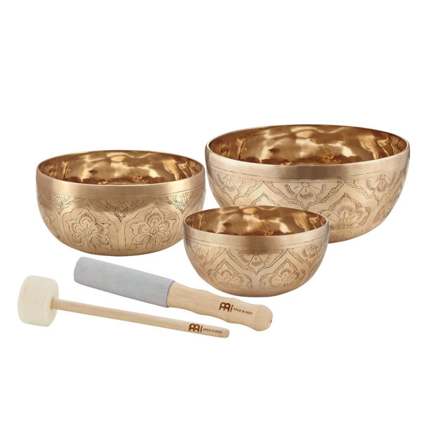 Singing Bowl Set Meinl SB-SE-2400, Special Engraved Tempelklokker, 3 pc