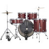 Slagverk Ludwig Accent LC19014, 20 m/Hwd og Cymbaler, Red Sparkle