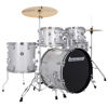 Slagverk Ludwig Accent LC19019, 20 m/Hwd og Cymbaler, White Sparkle