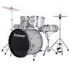 Slagverk Ludwig Accent LC19019, 20 m/Hwd og Cymbaler, White Sparkle