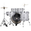 Slagverk Ludwig Accent LC19019, 20 m/Hwd og Cymbaler, White Sparkle