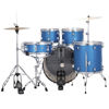 Slagverk Ludwig Accent LC19019, 20 m/Hwd og Cymbaler, Blue Sparkle