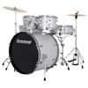 Slagverk Ludwig Accent LC19515, 22 m/Hwd og Cymbaler, White Sparkle