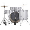 Slagverk Ludwig Accent LC19515, 22 m/Hwd og Cymbaler, White Sparkle