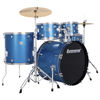 Slagverk Ludwig Accent LC19519, 22 m/Hwd og Cymbaler, Blue Sparkle