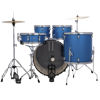 Slagverk Ludwig Accent LC19519, 22 m/Hwd og Cymbaler, Blue Sparkle