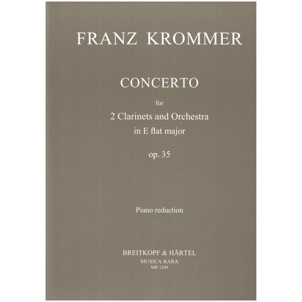Concerto Eb Major op 35 for 2 Clarinets and Orchestra, F. Krommer. Piano Reduction