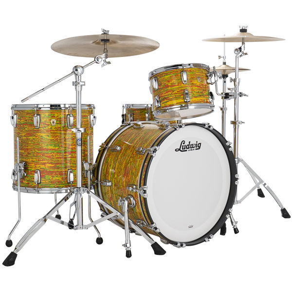 Slagverk Ludwig Classic Maple Fab 22 Shell Pack, m/Atlas Mount, Citrus Mod