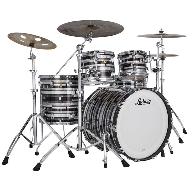 Slagverk Ludwig Classic Maple Mod 22 Shell Pack, m/Atlas Mount, Digital Sparkle