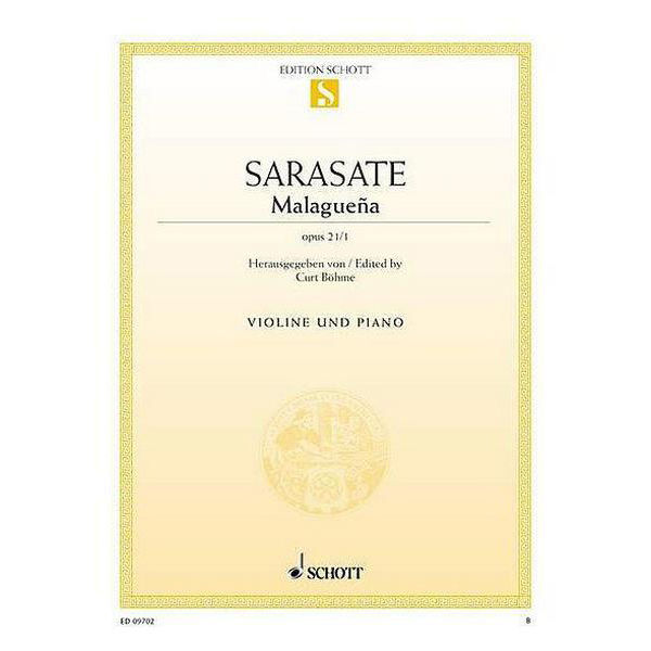 Malaguena Op 21/1, Violin and Piano, Pablo de Sarasate