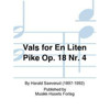 Vals Til En Liten Pike, Harald Sæverud - Piano