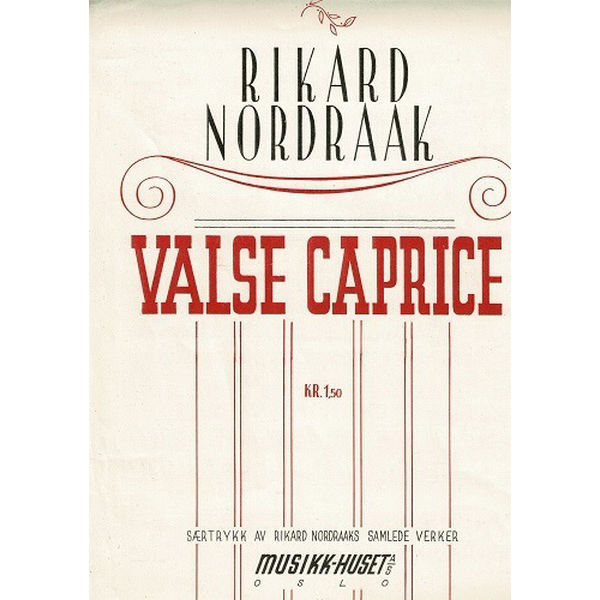 Valse Caprice, Richard Nordraak - Piano