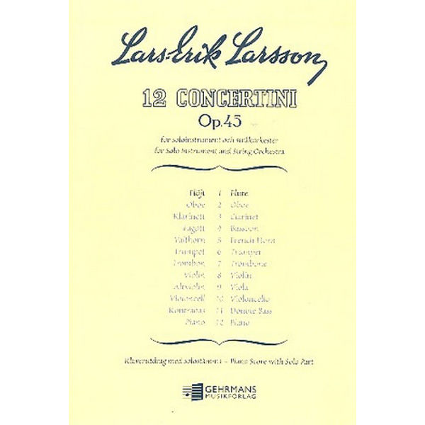 12 Concertini Op 45 nr 1 Fløyte - Lars-Erik Larsson